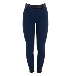 Pantalones de mujer full grip de tiro alto con logo de strass