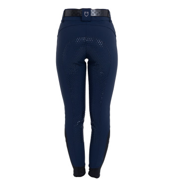 Pantalones de mujer full grip de tiro alto con logo de strass