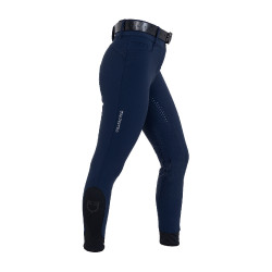 Pantalones de mujer full grip de tiro alto con logo de strass