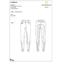 Pantalones de mujer full grip de tiro alto con logo de strass Blanco