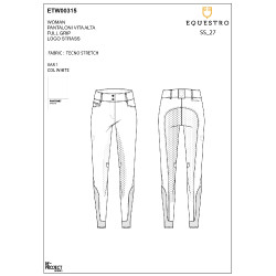 Pantalones de mujer full grip de tiro alto con logo de strass Blanco