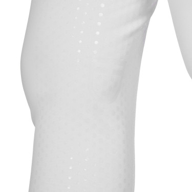 Pantalones de mujer full grip de tiro alto con logo de strass Blanco