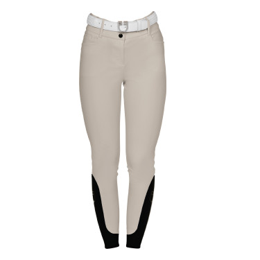 Pantalones de mujer full grip de tiro alto con logo de strass Oxford tostado Rosa
