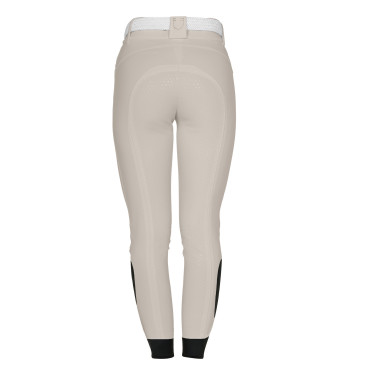 Pantalones de mujer full grip de tiro alto con logo de strass Oxford tostado Rosa