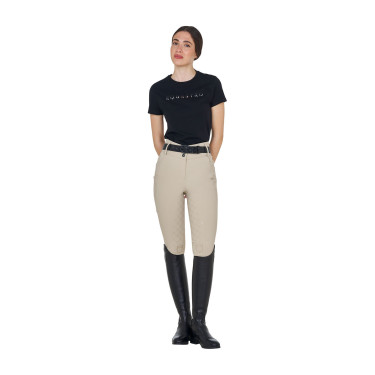 Pantalones de mujer de tiro alto con monograma