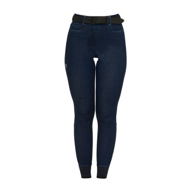 Pantalones de mujer de tejido vaquero Denim azul