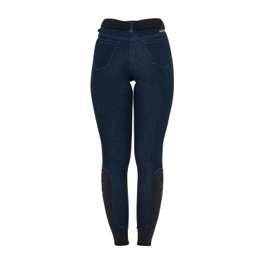 Pantalones de mujer de tejido vaquero Denim azul