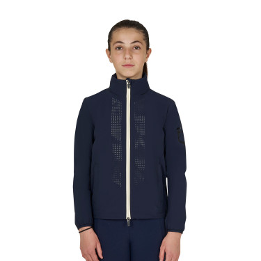 Softshell infantil unisex con logotipo en la espalda Americana marina Azul marino