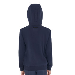 Sudadera infantil unisex con capucha y cremallera frontal Americana marina Azul marino