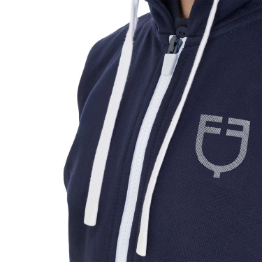 Sudadera infantil unisex con capucha y cremallera frontal Americana marina Azul marino