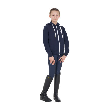 Sudadera infantil unisex con capucha y cremallera frontal Americana marina Azul marino