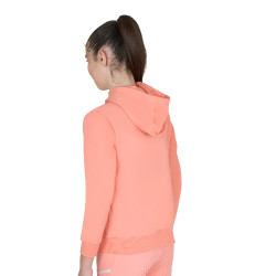 Sudadera infantil unisex con capucha y cremallera frontal Flor del desierto Rosa