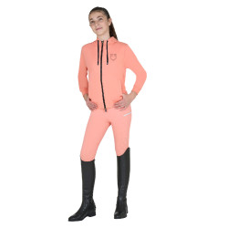 Sudadera infantil unisex con capucha y cremallera frontal Flor del desierto Rosa
