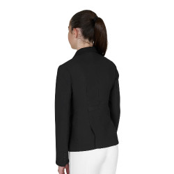 Chaqueta infantil unisex de concurso con cremallera y botones Negro
