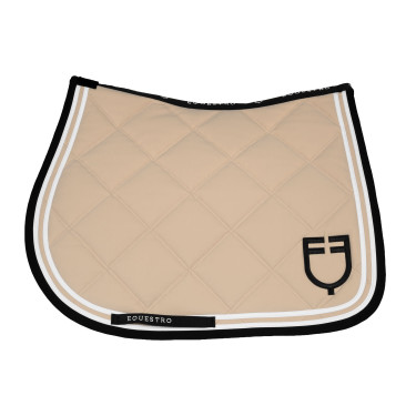 Manta de salto Double Stripes en tejido técnico Oxford tostado / negro Blanco