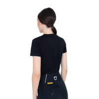 Camiseta mujer Horse Love de algodón Negro