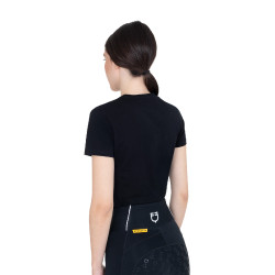Camiseta mujer Horse Love de algodón Negro