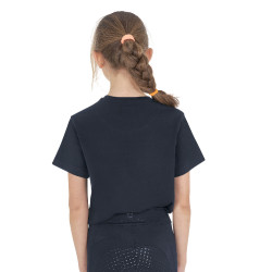 Camiseta niña Horse Team de algodón Marino Azul marino