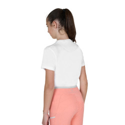 Camiseta niña Horse Team de algodón Blanco