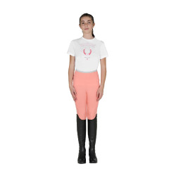 Camiseta niña Horse Team de algodón Blanco