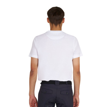 Camiseta básica de hombre con inscripción en el pecho Blanco