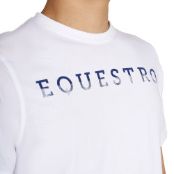 Camiseta básica de hombre con inscripción en el pecho Blanco