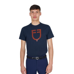 Camiseta básica de hombre con logo brillante Azúl marino / azúl marino