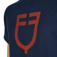 Camiseta básica de hombre con logo brillante Azúl marino / azúl marino