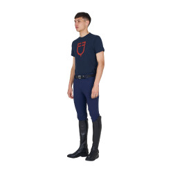 Camiseta básica de hombre con logo brillante Azúl marino / azúl marino