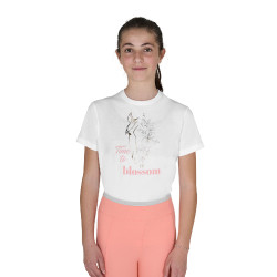 Camiseta niña Time to Blossom de algodón Blanco