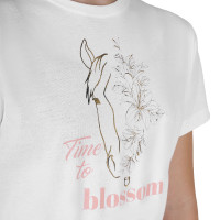 Camiseta niña Time to Blossom de algodón Blanco