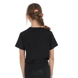 Camiseta niña Time to Blossom de algodón Negro