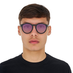Gafas de sol deportivas polarizadas modelo Heulwen Negro mate / degradado violeta rosa