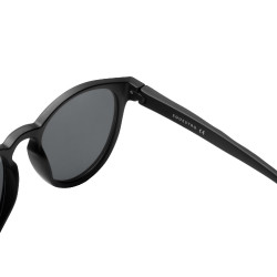 Gafas de sol deportivas polarizadas modelo Heulwen Negro mate / plata revo