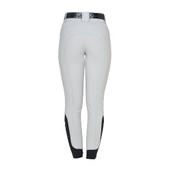 Pantalones de mujer de talle alto con logotipo de strass