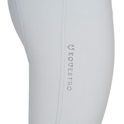 Pantalones de mujer de talle alto con logotipo de strass