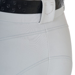 Pantalones de mujer de talle alto con logotipo de strass