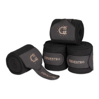 Vendas de forro polar con logo de strass Negro