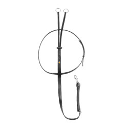 Martingala de collar de cuero NUEVA Negro
