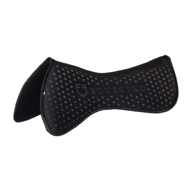 Compensador de memory foam con grip con purpurina y logotipo de silicona Negro / plata