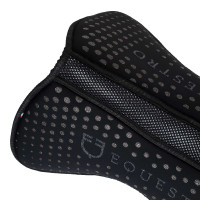 Compensador de memory foam con grip con purpurina y logotipo de silicona Negro / plata