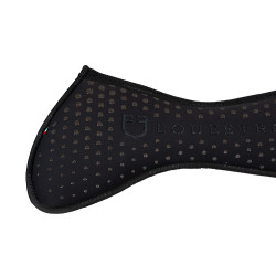 Compensador de memory foam con grip con purpurina y logotipo de silicona Negro / plata