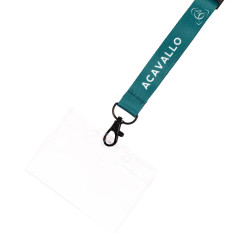 Porta credencial con cordón logo Acavallo Verde