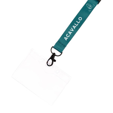 Porta credencial con cordón logo Acavallo Verde