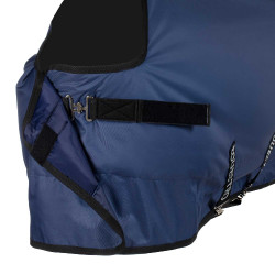 Manta Nebraska de paddock en tejido antidesgarro 250 g Marino Azul marino
