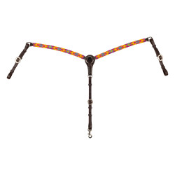 Pechera Western con cuentas multicolores Marrón oscuro Marr&amp;amp;amp;oacute;n