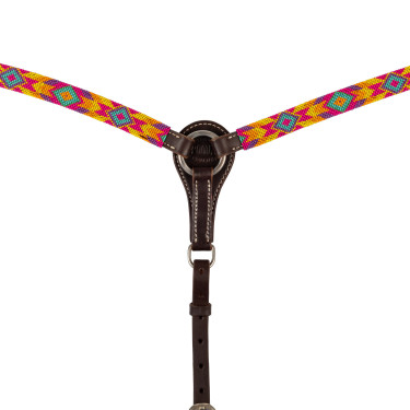 Pechera Western con cuentas multicolores Marrón oscuro Marr&amp;amp;amp;oacute;n
