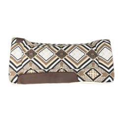 Manta western Dakota con acolchado de lana ecológica Gris / marrón / dorado