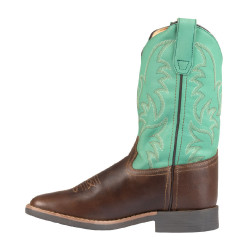 Botas western Monterey para niños Marrón oscuro / verde Marr&amp;amp;amp;oacute;n