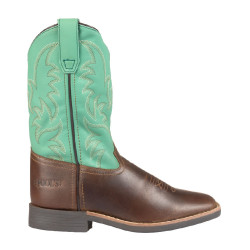 Botas western Monterey para niños Marrón oscuro / verde Marr&amp;amp;amp;oacute;n